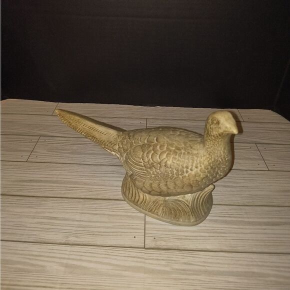 Vintage Ceramic Quail Bird Figurine Outdoor Hunting Home Decor 10½in Long - Picture 1 of 9